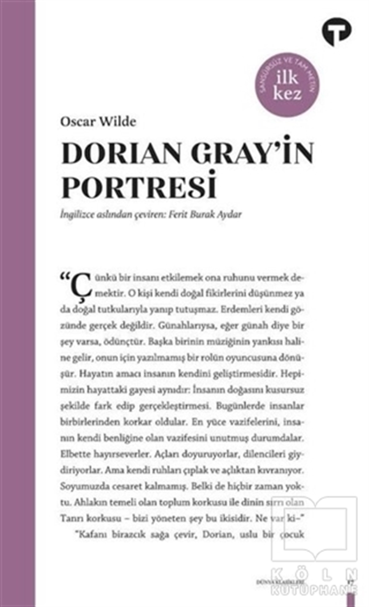 Oscar WildeTürkçe RomanlarDorian Gray'in Portresi