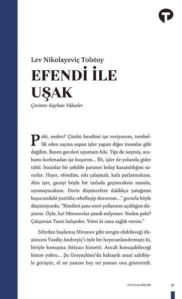 Lev Nikolayeviç TolstoyDünya KlasikleriEfendi İle Uşak