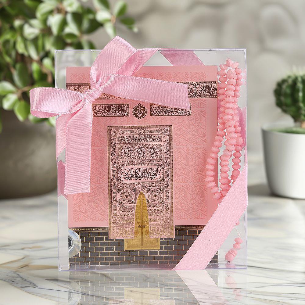 Ekonomik  Yasin Kitabı (12*16 cm 80 Sayfa)Tesbih,  İsme Özel Etiket Hediyeli-Pembe