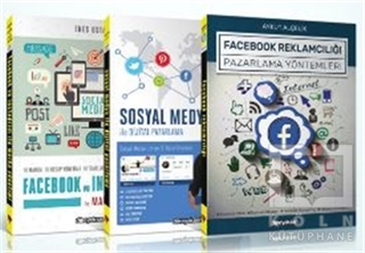 Facebook Instagram ve Sosyal Medya Reklamcılıgı Eğitim Seti - 3 Kitap Takım