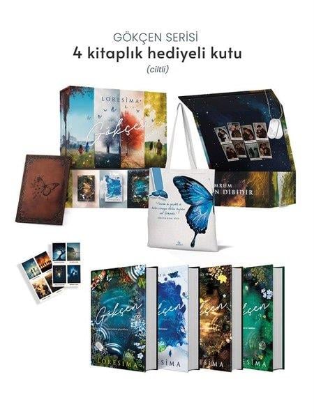 LoresimaTürk RomaniGökçen 4 - Hediyeli Kutulu Set - 4 Kitap Takım
