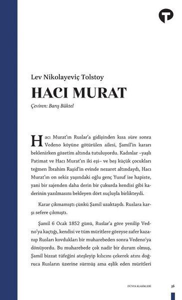 Lev Nikolayeviç TolstoyDünya KlasikleriHacı Murat