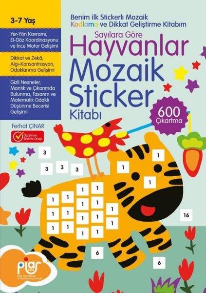 Ferhat ÇınarEgitim Etkinlik KitaplariHayvanlar Mozaik Sticker Kitabı Sayılara Göre 3 - 7 Yaş