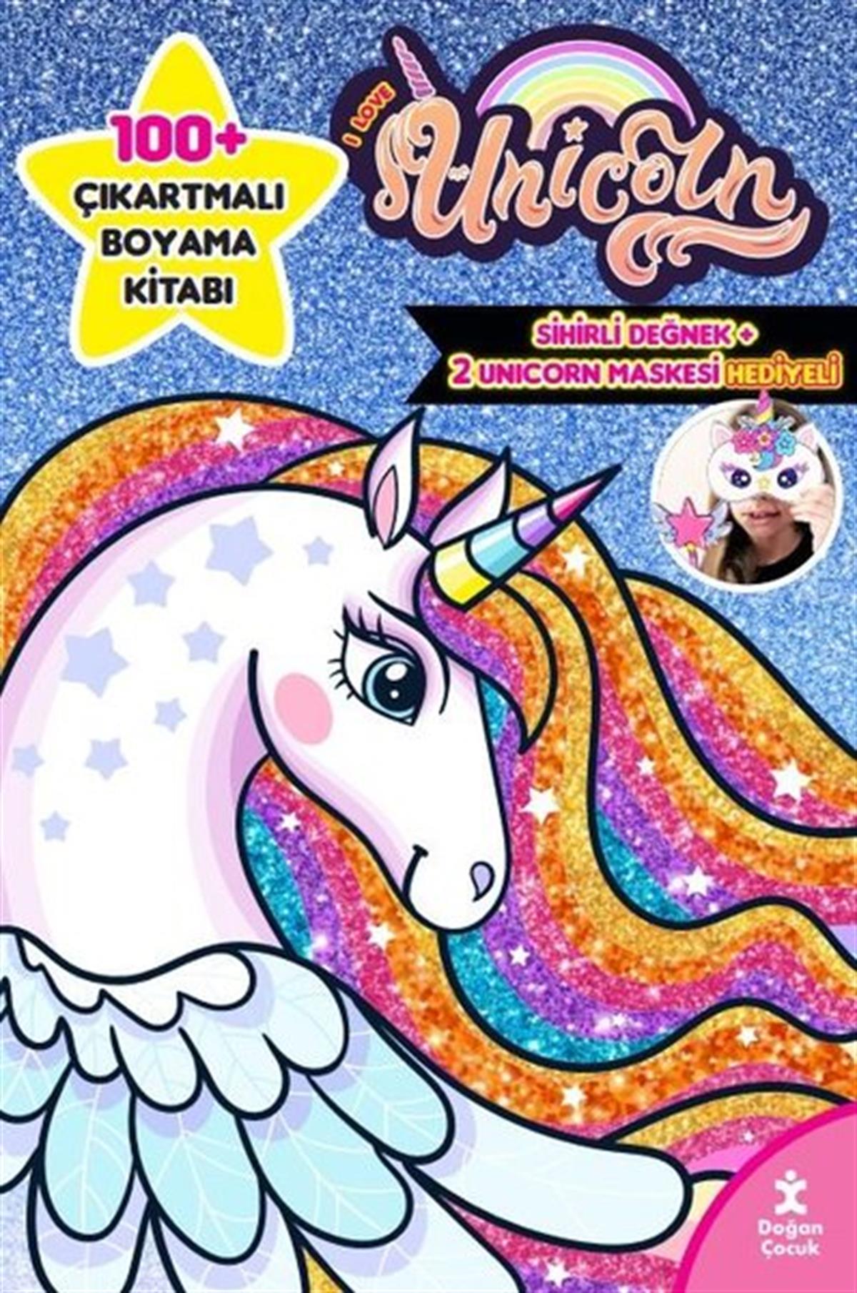 KolektifEgitim Etkinlik KitaplariI Love Unicorn 100+ Çıkartmalı Boyama Kitabı