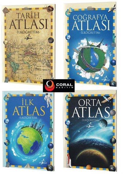 KolektifCografya Atlaslariİlköğretim Tarih ve Coğrafya Atlası, İlk ve Orta Atlas Seti - 4 Kitap Takım