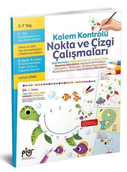Ferhat ÇınarEgitim Etkinlik KitaplariKalem Kontrolü Nokta ve Çizgi Çalışmaları 3 - 7 Yaş
