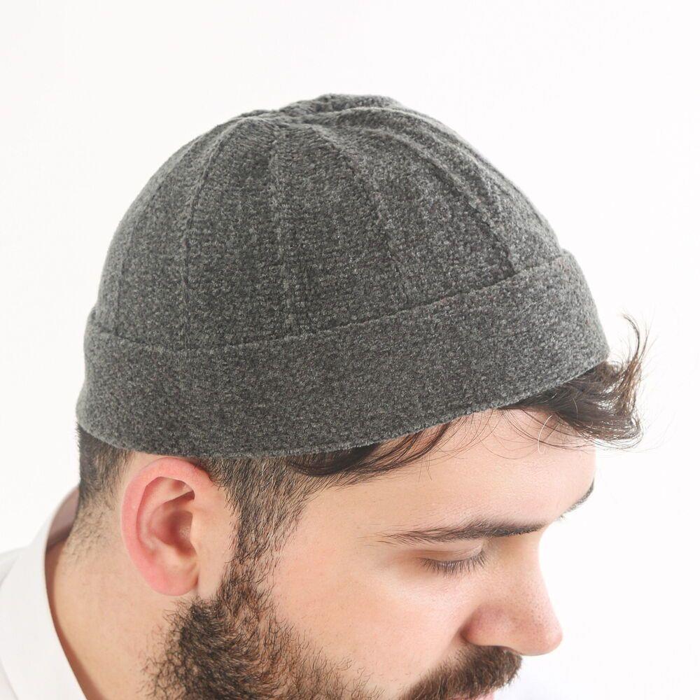 Katlamalı Şönil Takke - Gri