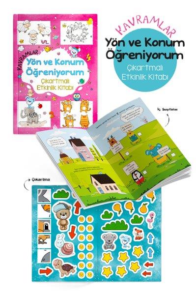 KolektifEgitim Etkinlik KitaplariKavramlar - Yön ve Konum Öğreniyorum Çıkartmalı Etkinlik Kitabı 3 + Yaş