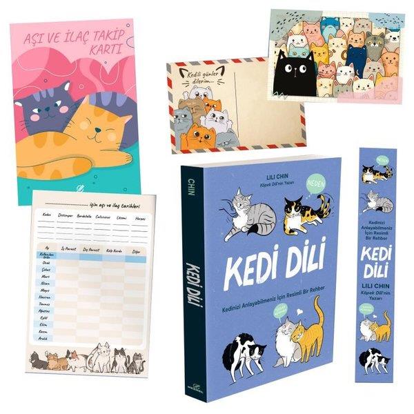 Lili ChinFelsefe BilimiKedi Dili - Özel Set - Aşı Takip Kartı - Kartpostal ve Ayraç İlaveli