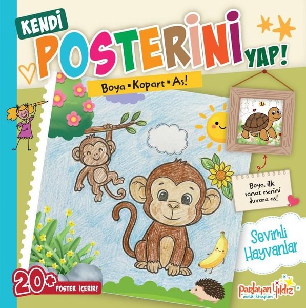 KolektifBoyama KitaplarıKendi Posterini Yap! Sevimli Hayvanlar - Boya Kopart As!