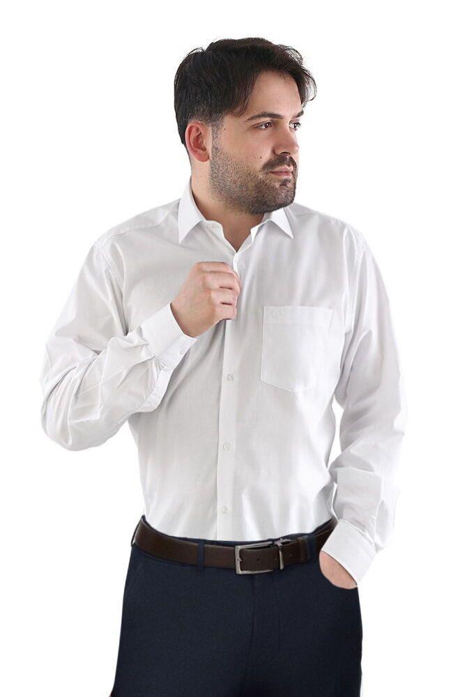 Klasik Elegant Beyaz Gömlek Uzun Kollu