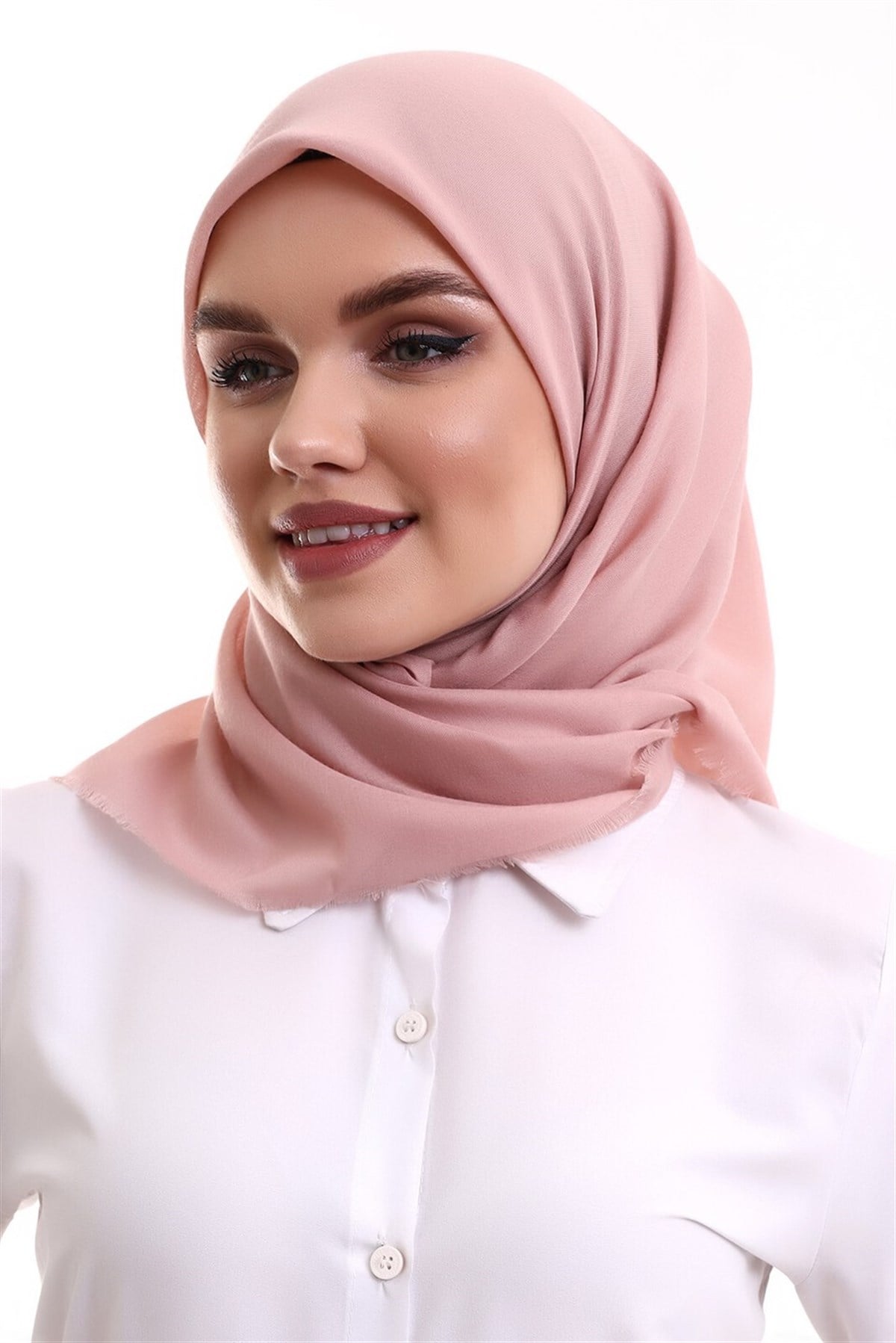 Kofra Desenli Baş Örtü - Pembe