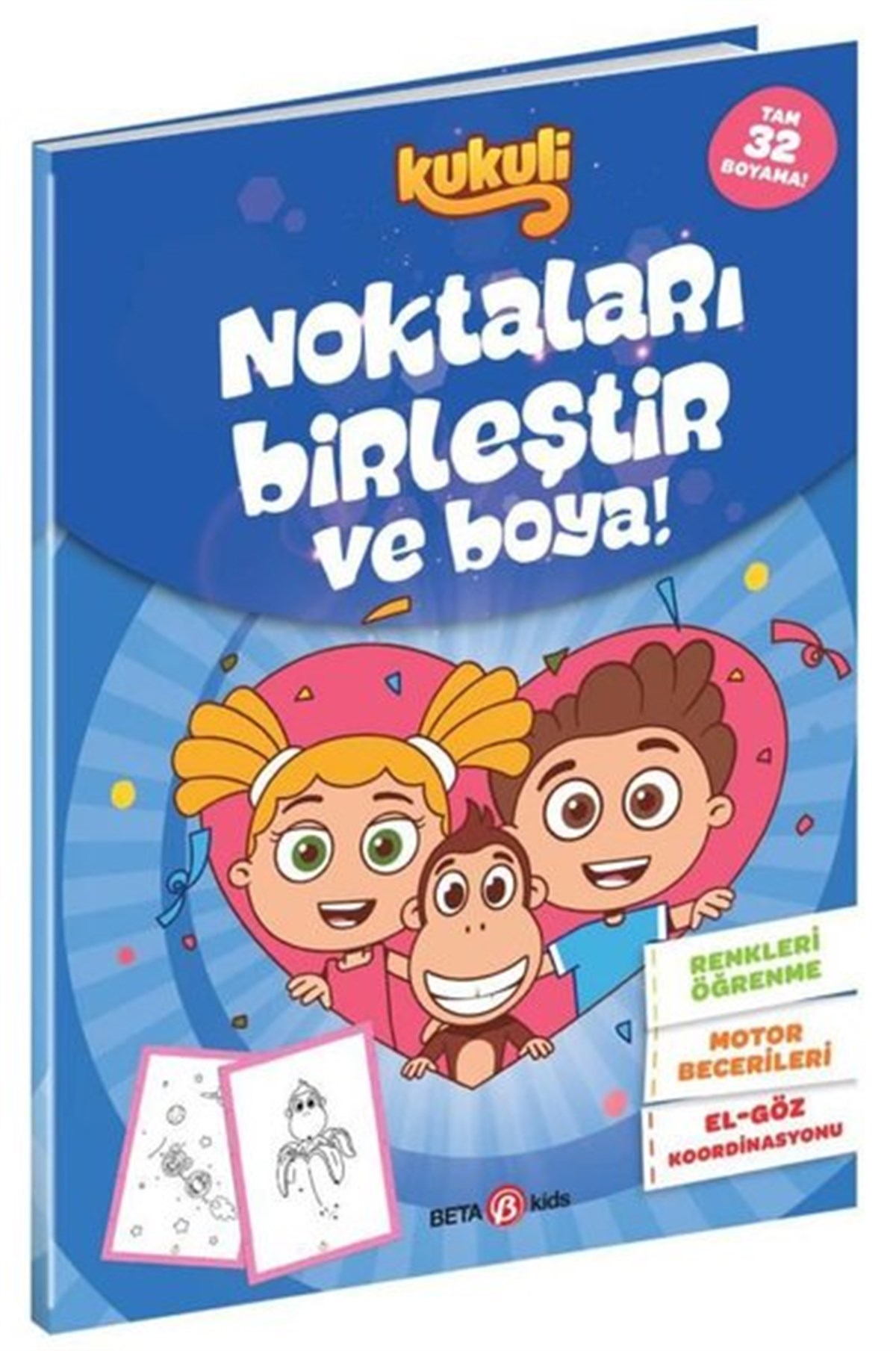 KolektifEgitim Etkinlik KitaplariKukuli - Noktaları Birleştir ve Boya! Mavi Kapak