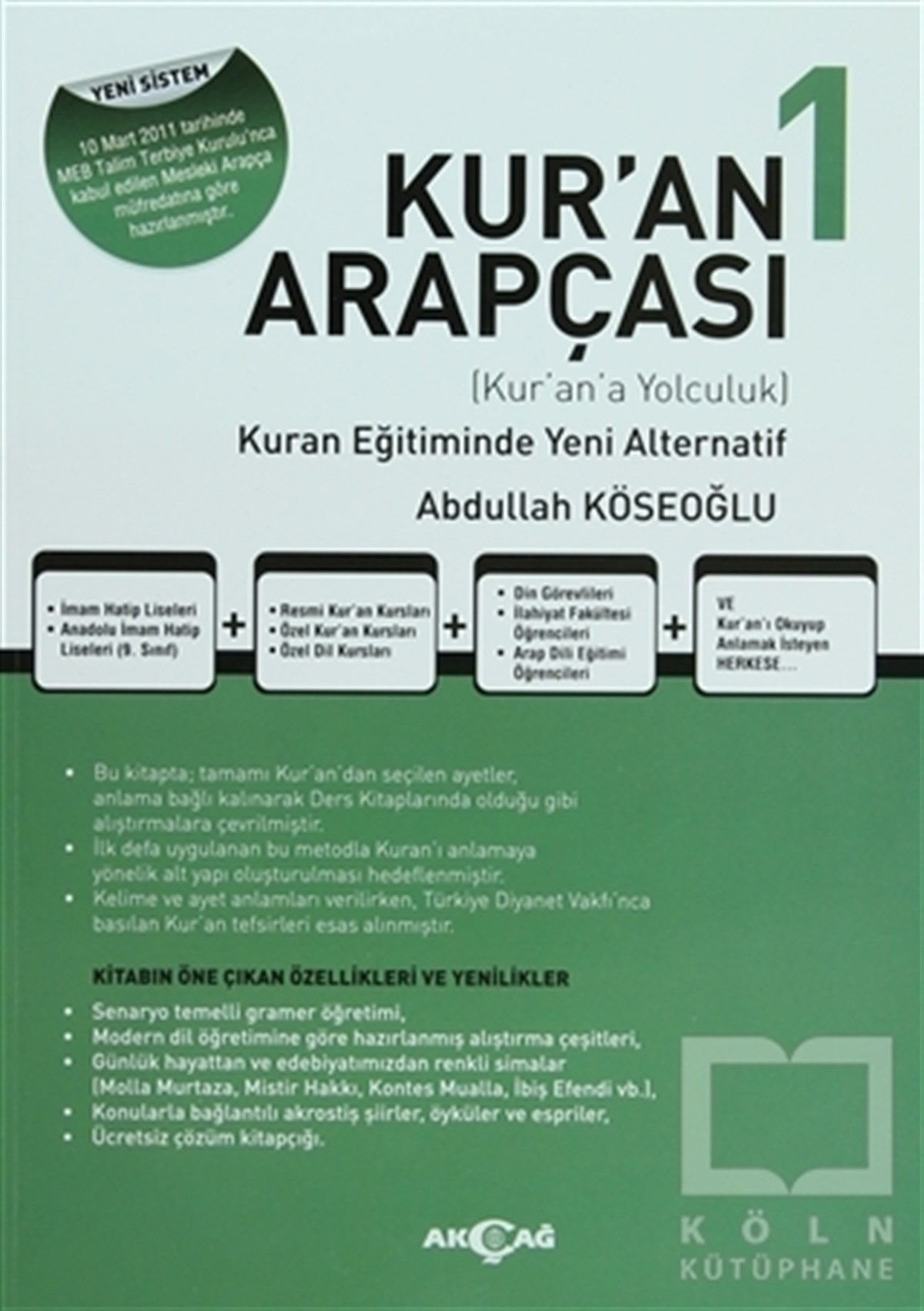 Kur’an Arapçası 1. Kitap + Çözüm Kitabı