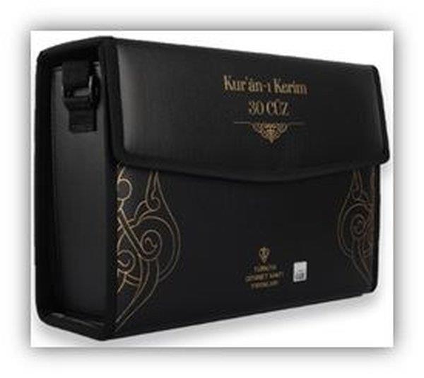 Kolektifİslami KitaplarKur'an-ı Kerim-Rahle Boy - 30 Cüz Siyah Çanta Kare Kodlu