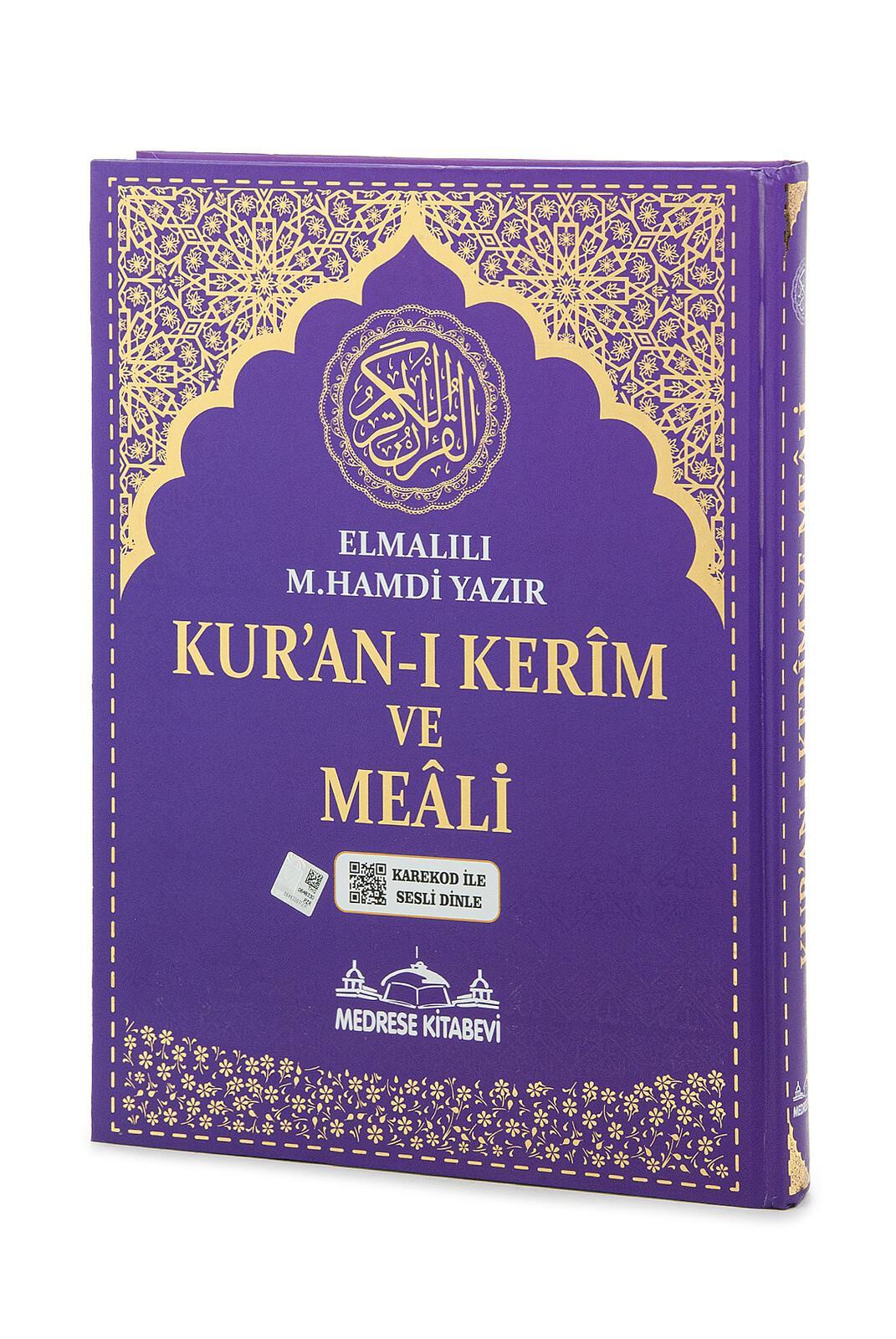 Kuranı Kerim ve Yüce Meali - Arapça ve Meal - Cami Boy - Lila Renk - Medrese Kitabevi