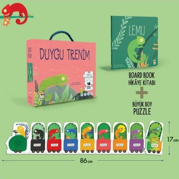 Ayşe AydemirEgitim Etkinlik KitaplariLemu - Duygu Trenim 18 Parça Puzzle ve Kitap