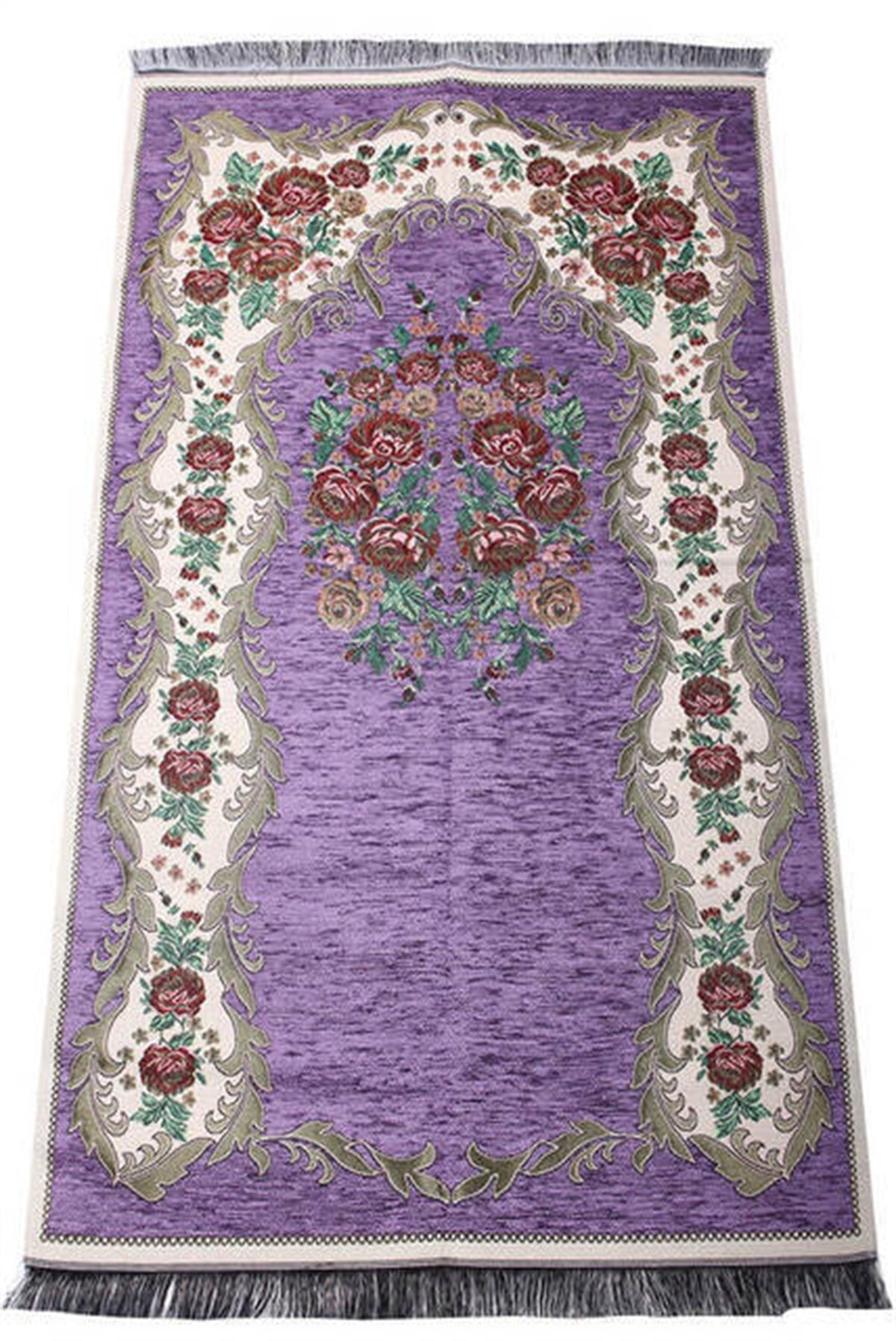 Lüks Gülce Şönil Seccade - 0260 - Lila Renk