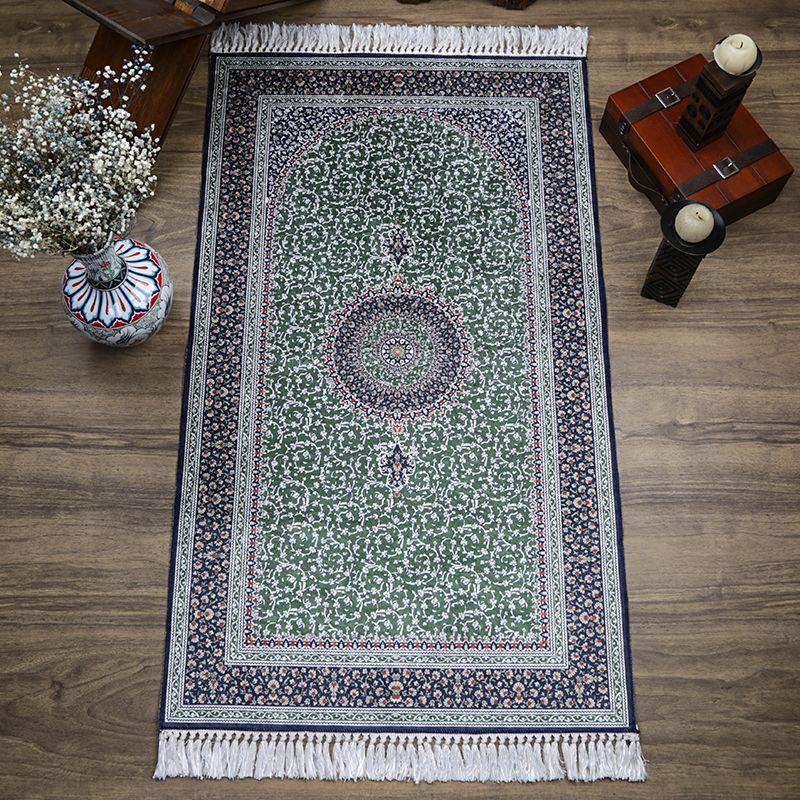 Lüks İpek Ahu Seccade Yeşil 70x117 cm - 550 gr