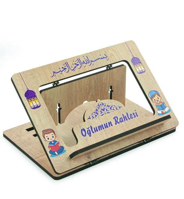 Masaüstü Kadameli Ayarlanabilir Ahşap Oğlumun Rahlesi Ve Kitap Okuma Standı (32 x 23 cm)