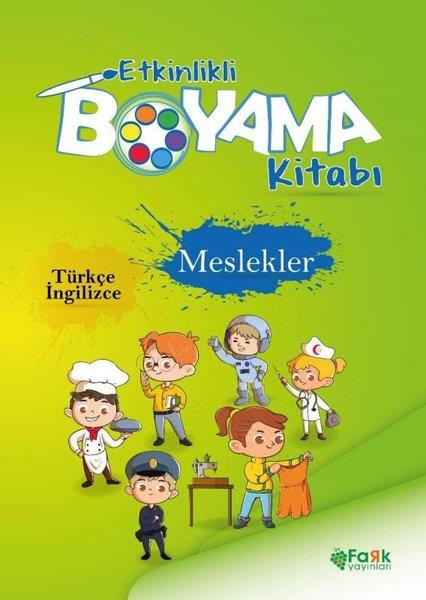 KolektifEgitim Etkinlik KitaplariMeslekler - Etkinlikli Boyama Kitabı - Türkçe - İngilizce
