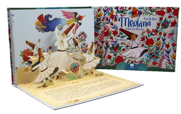 Rashin KheiriyehEgitim Etkinlik KitaplariMevlana Pop - Up Kitap - Kalbinde Neşe Dilinde Sevgi