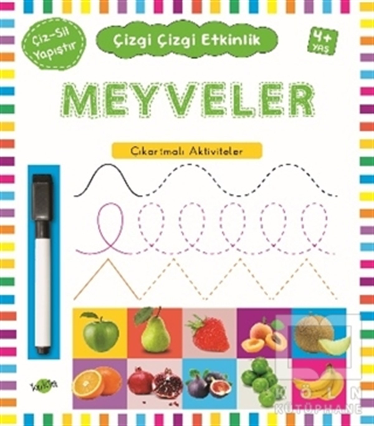 KolektifÇıkartmalı KitaplarMeyveler 4 Yaş ve Üstü - Çizgi Çizgi Etkinlik