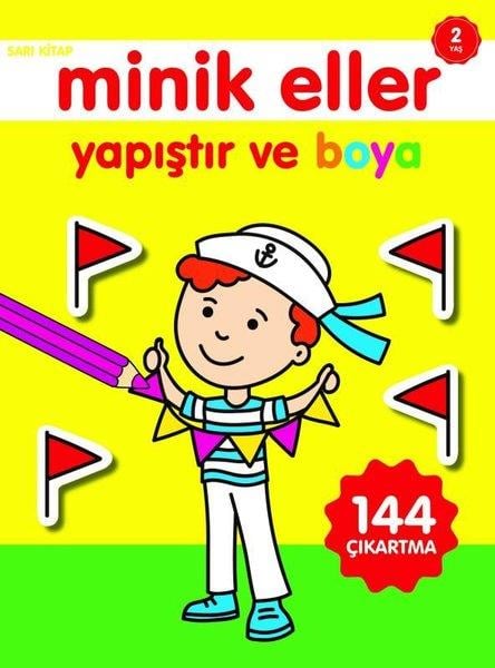 Ahmet AltayEgitim Etkinlik KitaplariMinik Eller Yapıştır ve Boya Sarı Kitap 2 Yaş