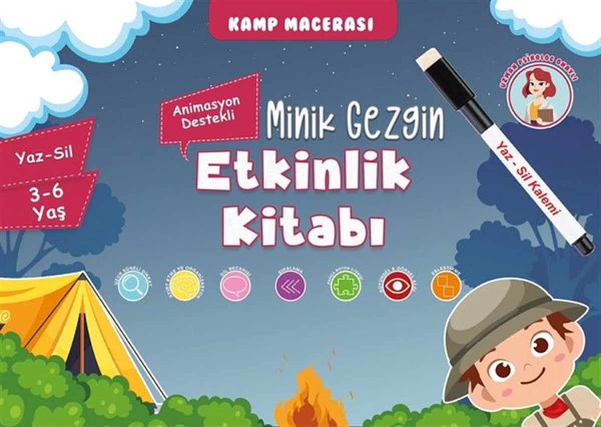 KolektifEgitim Etkinlik KitaplariMinik Gezgin Etkinlik Kitabı - Yaz-Sil 3-6 Yaş