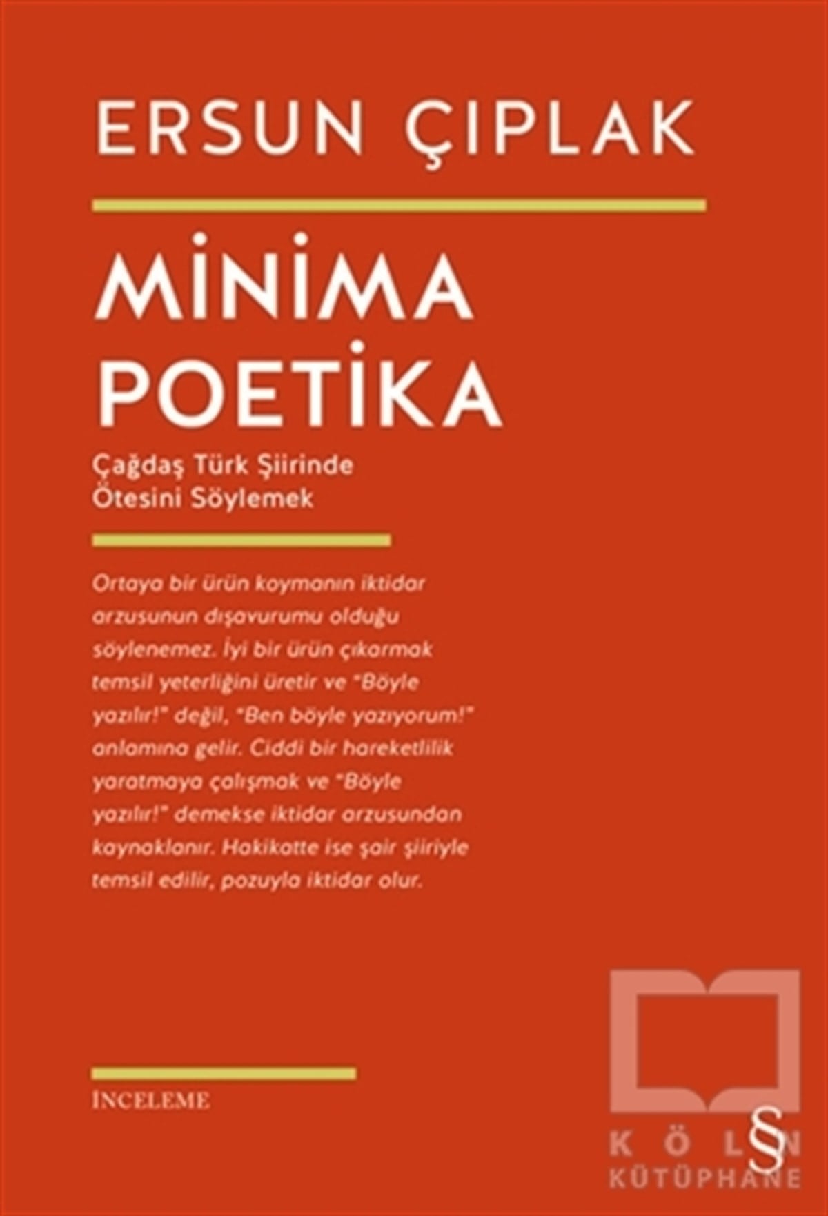 Ersun ÇıplakDeneme KitaplarıMinima Poetika