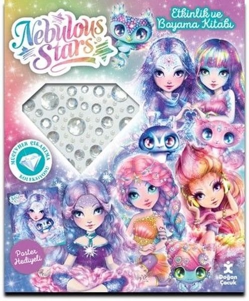 KolektifEgitim Etkinlik KitaplariNebulous Stars Etkinlik ve Boyama Kitabı - Mücevher Çıkartma Koleksiyonu - Poster Hediyeli