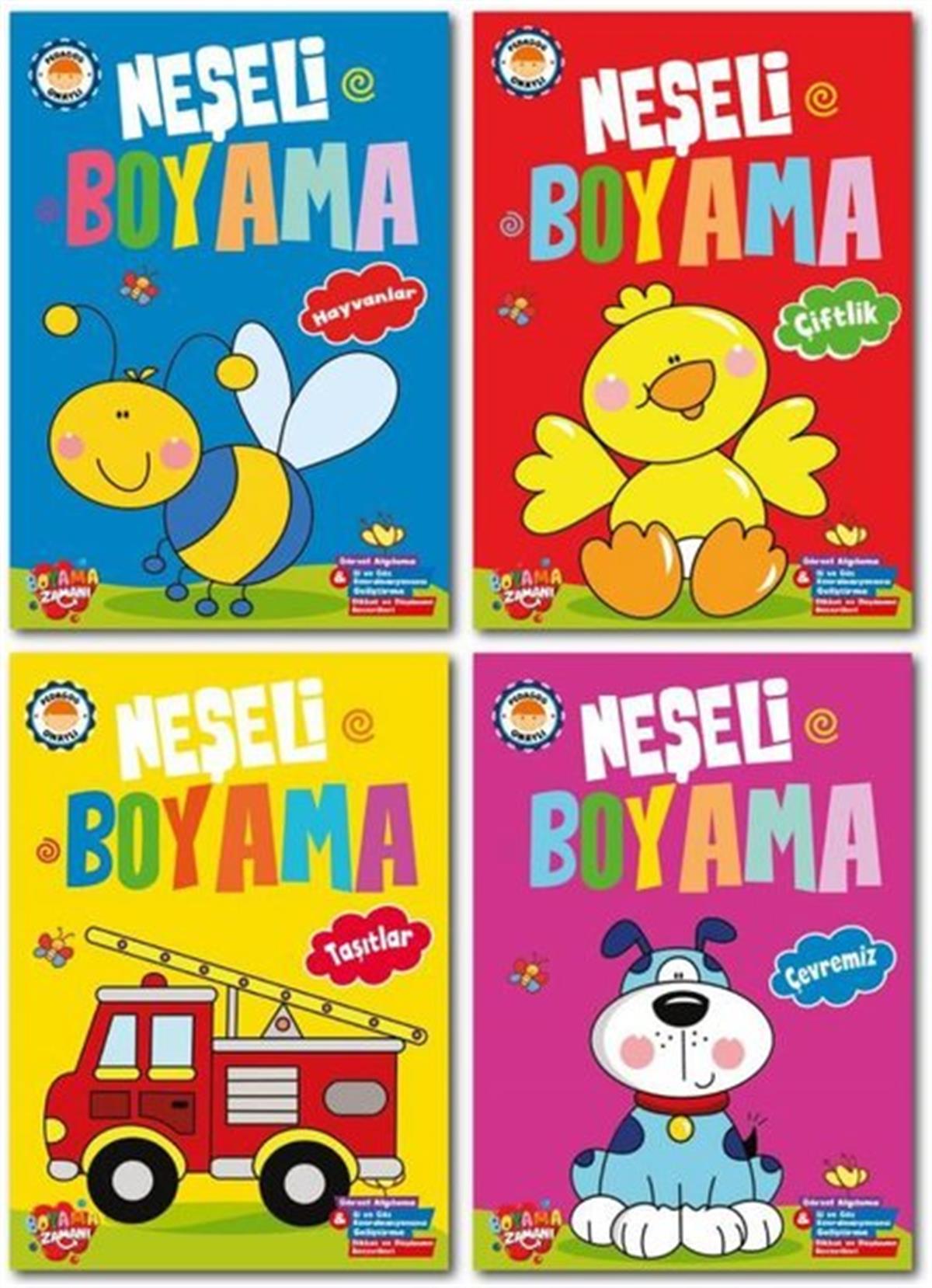 KolektifBoyama KitaplarıNeşeli Boyama Seti - 4 Kitap Takım