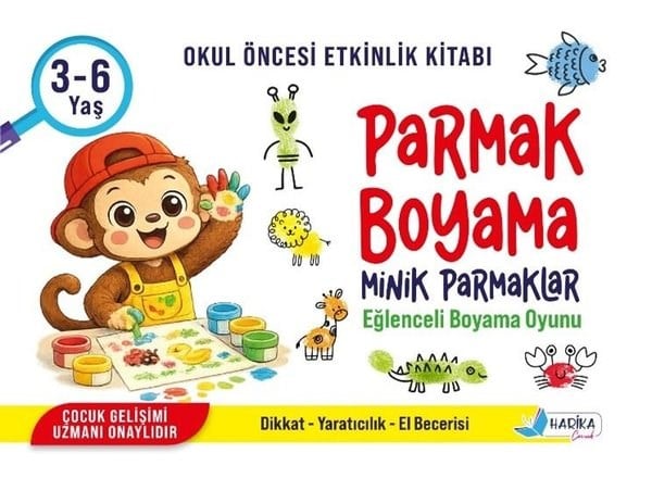 KolektifEgitim Etkinlik KitaplariParmak Boyama - Minik Parmaklar - Eğlenceli Boyama Oyunu 3 - 6 Yaş