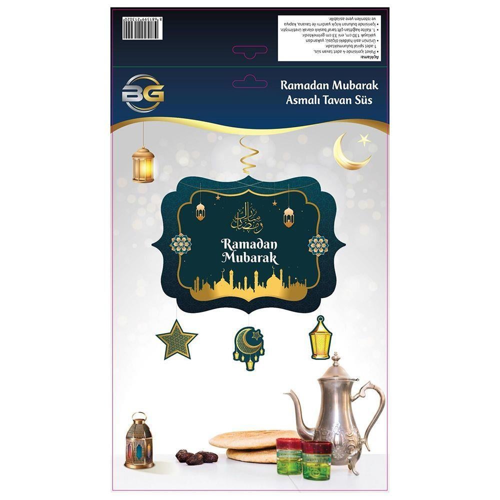 Ramadan Mubarek Asmalı Tavan Süs