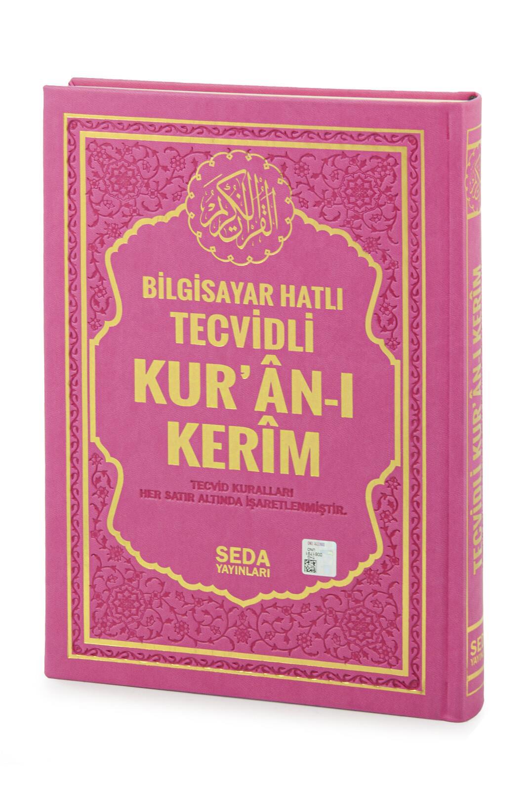 Satır Altı Tecvidli Kuranı Kerim - Bilgisayar Hatlı - Rahle Boy -  Pembe Renk - Seda Yayınları