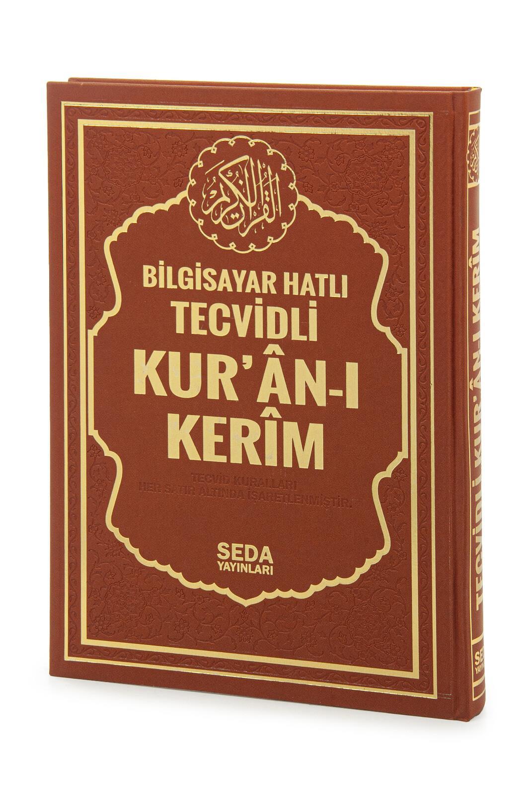 Satır Altı Tecvidli Kuranı Kerim - Bilgisayar Hatlı - Cami Boy - Kahverengi Renk - Seda Yayınları