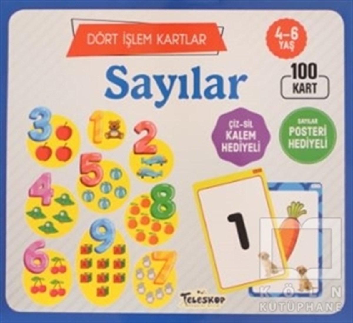 KolektifZeka Gelişimi KitaplarıSayılar / Dört İşlem Kartlar 4-6 Yaş