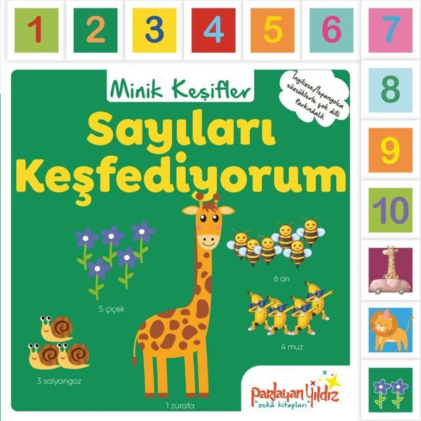 KolektifEgitim Etkinlik KitaplariSayıları Keşfediyorum - Minik Keşifler (İngilizce - İspanyolca Sözcüklerle Çok Dilli Farkındalık)