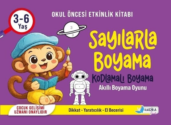 KolektifEgitim Etkinlik KitaplariSayılarla Boyama - Kodlamalı Boyama - Akıllı Boyama Oyunu 3 - 6 Yaş