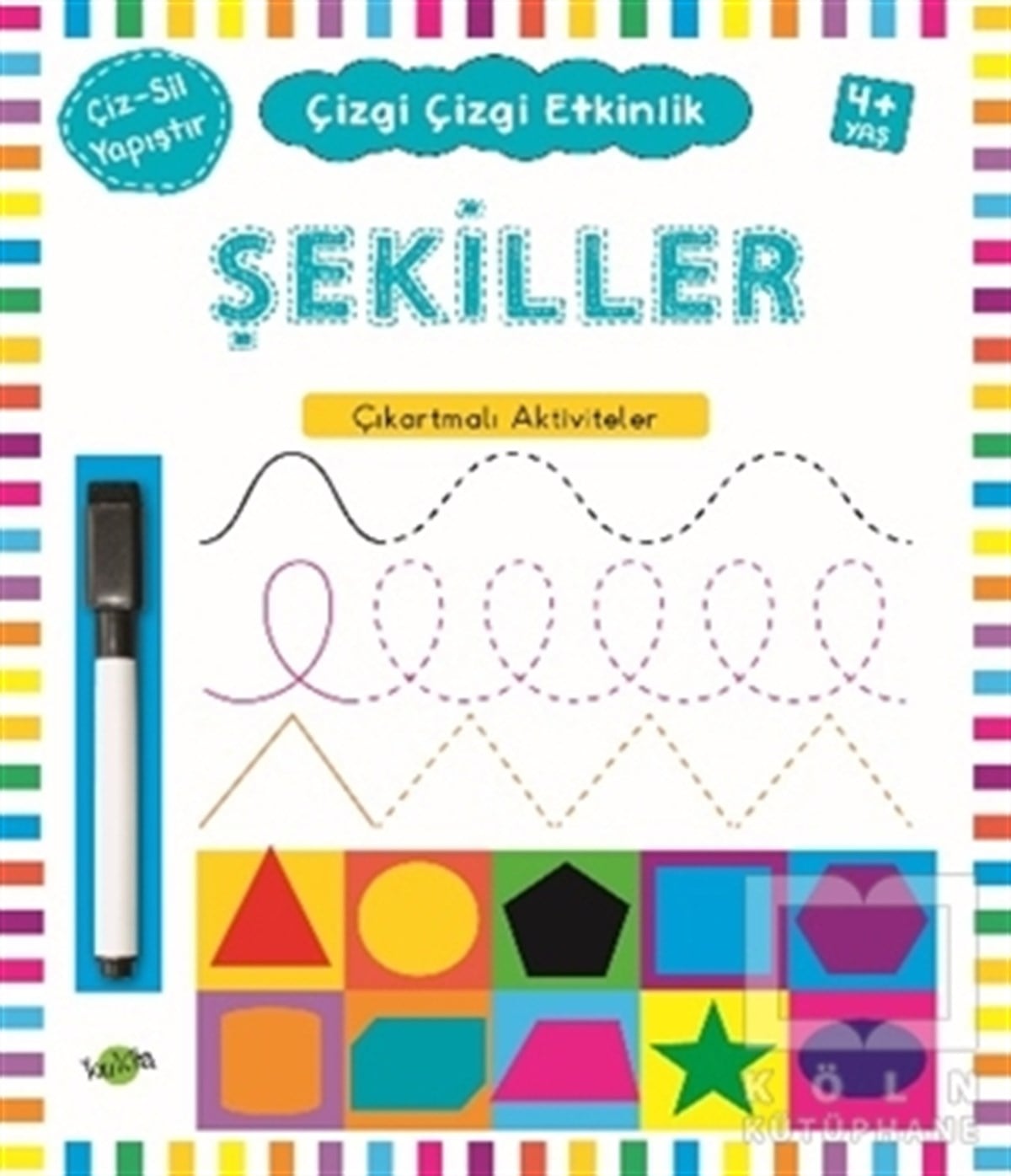 KolektifÇıkartmalı KitaplarŞekiller 4 Yaş ve Üstü - Çizgi Çizgi Etkinlik