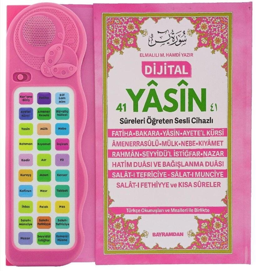 Sesli Yasini Şerif Ögreten Cihaz Sesli Yasin Kitaplı Pembe