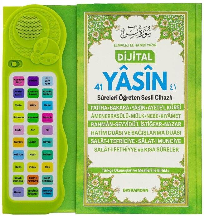 Sesli Yasini Şerif Ögreten Cihaz Sesli Yasin Kitaplı Yeşil