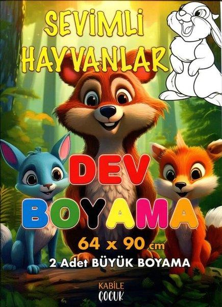 KolektifEgitim Etkinlik KitaplariSevimli Hayvanlar Dev Boyama 64x90 cm 2 Adet Büyük Boyama Posteri