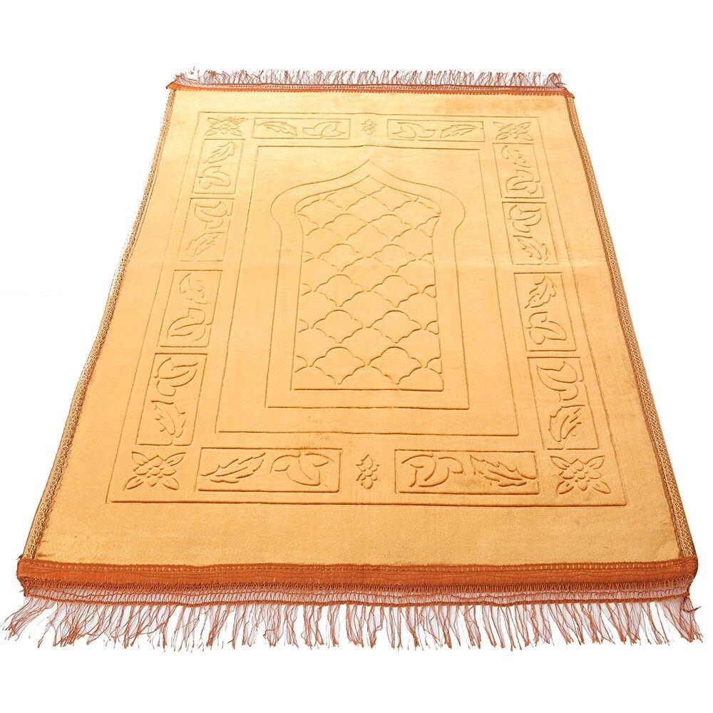 Soft Yumuşak Kadife Peluş Seccade Gold 70 x 110 cm - 1100 gr