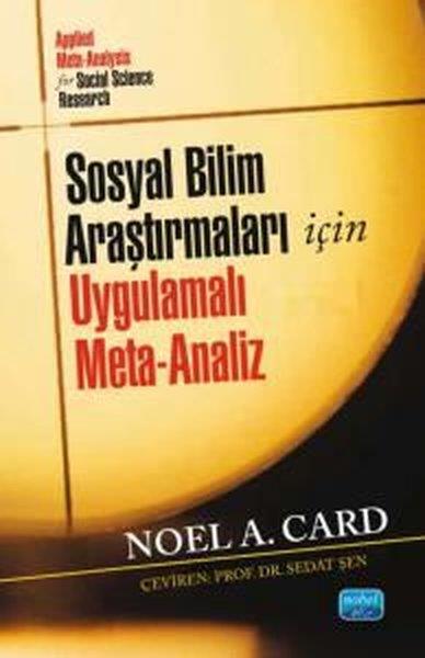 Noel A. CardDigerSosyal Bilim Araştırmları İçin Uygulamalı Meta-Analiz