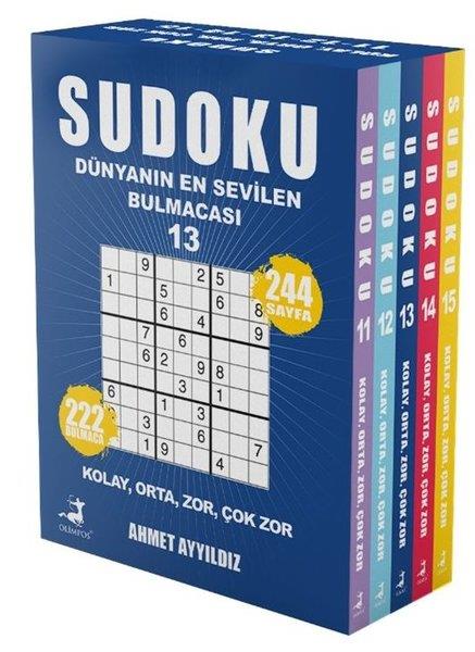 Ahmet AyyıldızBilmece & Bulmaca KitaplarıSudoku - Dünyanın En Sevilen Bulmacası Seti - 5 Kitap Takım 11 - 12 - 13 - 14 - 15