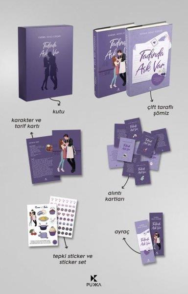 KolektifAşk Kitapları & Aşk RomanlarıTadında Aşk Var Kutulu Seti - Ayraç KarakterTarif ve Alıntı Kartı Tepki Sticker ve Sticker Seti Hediyeli