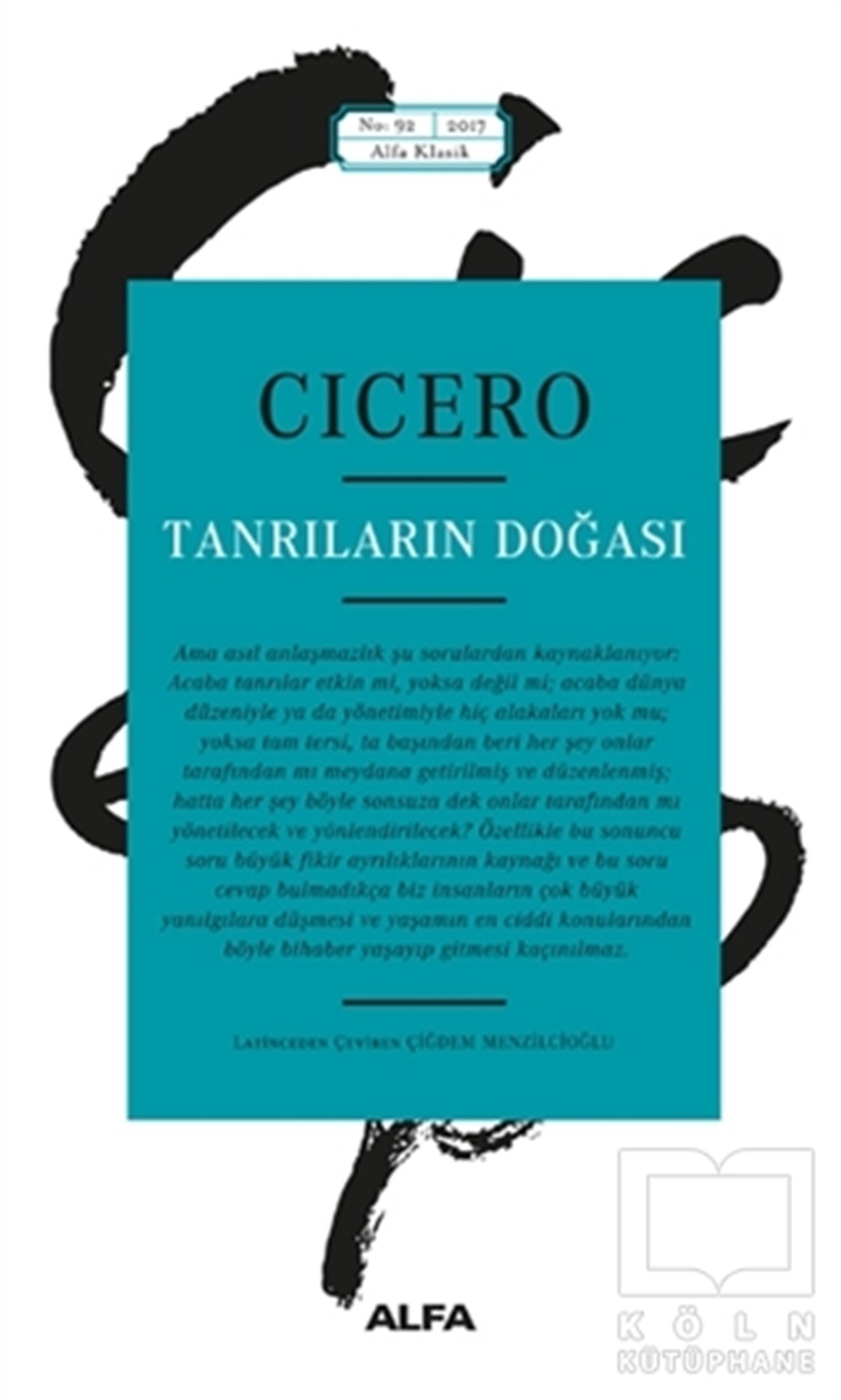 Marcus Tullius CiceroRomanTanrıların Doğası