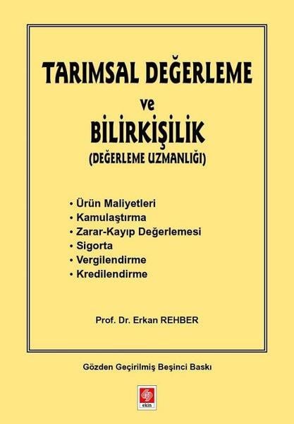 Erkan RehberEğitimTarımsal Değerleme ve Bilirkişilik - Değerleme Uzmanlığı