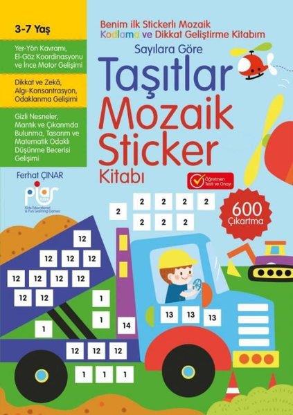 Ferhat ÇınarEgitim Etkinlik KitaplariTaşıtlar Mozaik Sticker Kitabı Sayılara Göre 3 - 7